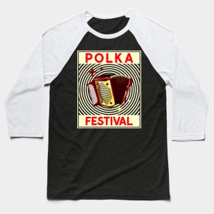 Polka Festival Cream Baseball T-Shirt